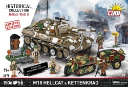 Americký lehký stíhač tanků M18 Hellcat & Kettenkrad COBI 2678 - Limited Edition WW II 1:28
