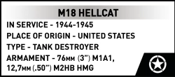 Americký lehký stíhač tanků M18 Hellcat & Kettenkrad COBI 2678 - Limited Edition WW II 1:28