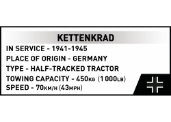 Německé polopásové vozidlo Kettenkrad COBI 2681 - World War II 1:28