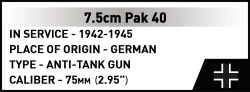 Ruský střední tank T-34-85 & 7.5 PaK 40 COBI 2682 - Limited Edition WW II 1:12