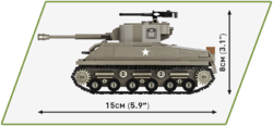 Americký tank Sherman M4A3E8 COBI 2705 - World War II - kopie