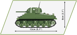 Americký tank Sherman M4A3E8 COBI 2711 - World War II - kopie