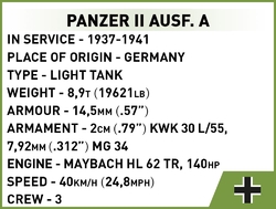 Lehký tank PANZER II AUSF. A COBI 2718 - World War II