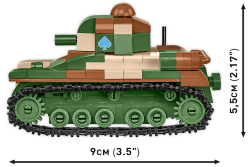 Francouzský lehký pěchotní tank RENAULT R35 COBI 2719 - World War II 1:48