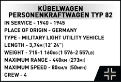 Kommandowagen VW Typ 82 Kübelwagen COBI 2402 - World War II - kopie