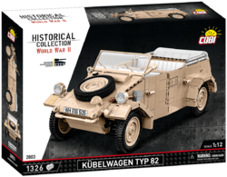 Nemecký veliteľský automobil Kübelwagen PKW TYP 82 COBI 2802 - Executive Edition WWII 1:12 - kopie