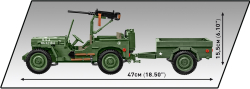 Americký ozbrojený terénní automobil Jeep Willys MB COBI 2296 - World War II - kopie