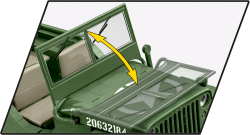 Americký ozbrojený terénní automobil Jeep Willys MB COBI 2296 - World War II - kopie