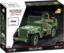 Americký ozbrojený terénny automobil Jeep Willys MB COBI 2805 - World War II 1:12