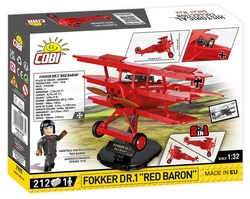 Německý trojplošný stíhací letoun FOKKER Dr. I Rudý Baron COBI 2985 - Limitovaná edice Great War