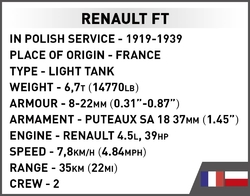 Lehký tank RENAULT FT-17 COBI 2992 - Great War