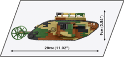 Britský tank MARK I (Male) C.19. COBI 2993 - Great War 1:35