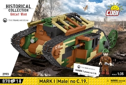 Britský ťažký tank MARK V (Male) COBI 2984 - Great War - kopie