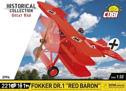 Nemecké trojplošné stíhacie lietadlo FOKKER Dr. I Red Baron COBI 2986 - Great War - kopie