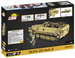 Německý kolopásový obrněný transportér Sd.Kfz. 251 Ausf. D COBI 3049 - Company of Heroes