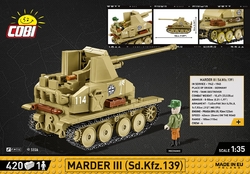 German tank fighter MARDER III Ausf. M COBI 2282 - World War II - kopie