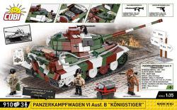 Německý těžký tank PzKpfW VI ausf. B KÖNIGSTIGER (Tiger II) COBI 3112 - Limited Edition WW II 1:35