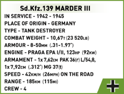 Deutscher Panzerjäger MARDER III Ausf. M COBI 2282 - World War II - kopie