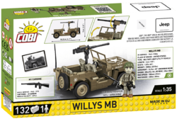 Americký ozbrojený terénny automobil Jeep Willys MB COBI 3133 - World War II 1:35