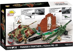 Německý tank Panzer V Panther & ruské dělo 152mm ML-20 COBI 3144 - Limited Edition WW II 1:35