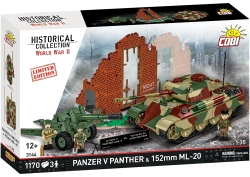 Německý tank Panzer V Panther & ruské dělo 152mm ML-20 COBI 3144 - Limited Edition WW II 1:35