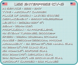 Americká letadlová loď USS Enterprise CV-6 COBI 4815 - World War II