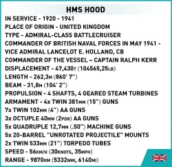 Britský křižník HMS HOOD COBI 4830 - World War II - kopie