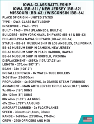 Americká bitevní loď třídy IOWA COBI 4836 - World War II