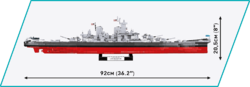 Americká bitevní loď třídy IOWA 4v1 COBI 4837 - World War II
