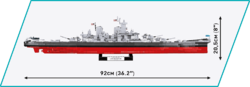 Amerikanisches Schlachtschiff der IOWA-Klasse 4in1 COBI 4836 - Executive Editions WW II - kopie