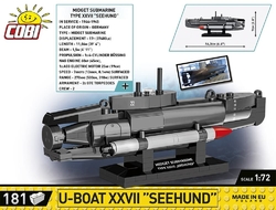 Německá miniponorka U-Boot XXVII Seehund COBI 4846 - World War II