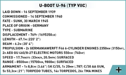 Německá ponorka U-Boot U-96 typ VIIC COBI 4847 - World War II