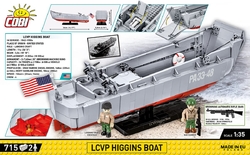 Americký vyloďovací člun LCVP-HIGGINS BOAT den D COBI 4849 - World War II 1:35