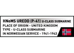 Nórska ponorka HNoMS UREDD P-41 COBI 4861 - World War II 1:300