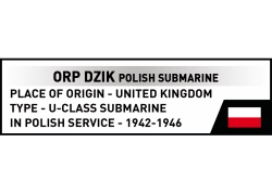 Polská ponorka ORP DZIK COBI 4864 - World War II 1:300