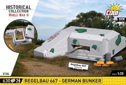 Německé bojové opevnění bunkr Regelbau 667 COBI 3136 - World War II 1:35