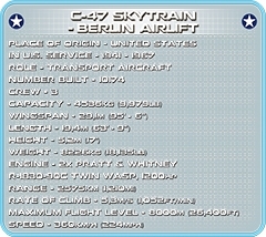 Letadlo Douglas C-47 Skytrain Dakota Berlínský most COBI 5702 - World War II