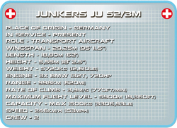 Německý dopravní letoun Junkers JU 52/3M  COBI 5711 - World War II