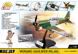 Francouzský stíhací letoun Morane-Saulnier MS.406 COBI 5724 - World War II