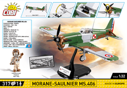 French fighter aircraft Dewoitine D.520 COBI 5720 - World War II - kopie