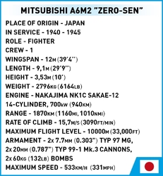 Japonský stíhací letoun Mitsubishi A6M2 Zero-Sen COBI 5729 - World War II