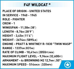 Americký stíhací letoun Grumman F4F Wildcat COBI 5731 - World War II