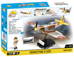 French fighter aircraft Dewoitine D.520 COBI 5734 - World War II