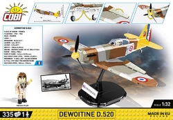 French fighter aircraft Dewoitine D.520 COBI 5720 - World War II - kopie