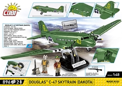 Dopravné lietadlo Douglas C-47 Skytrain Dakota COBI 5701 - World War II - kopie