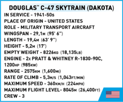 Airliner Douglas C-47 Skytrain Dakota COBI 5701 - World War II - kopie