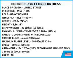 Americký dálkový bombardovací letoun Boeing B-17G Létající pevnost COBI 5750 - World War II 1:48