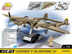 Amerikanischer Jagdbomber Lockheed P-38 Lightning COBI 5882 - Zweiter Weltkrieg 1:48 - kopie