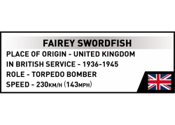 Britský torpédový palubní letoun Fairey Swordfish COBI 5770 - World War II 1:32