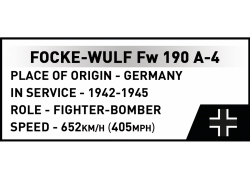 Německý stíhací letoun Focke-Wulf FW 190 A-4 COBI 5775 - World War II 1:32